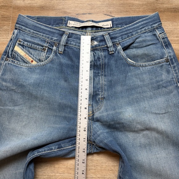 Vintage Diesel Cheyenne Jeans Men 33x34 Blue Straight Leg Distressed Italy 90s - Picture 14 of 16